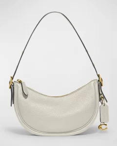 Luna Zip Pebble Leather Shoulder Bag $295