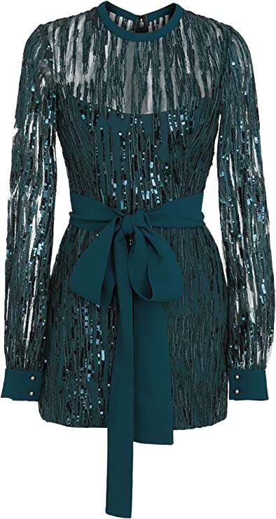Elie Saab Emerald Sequin Dress