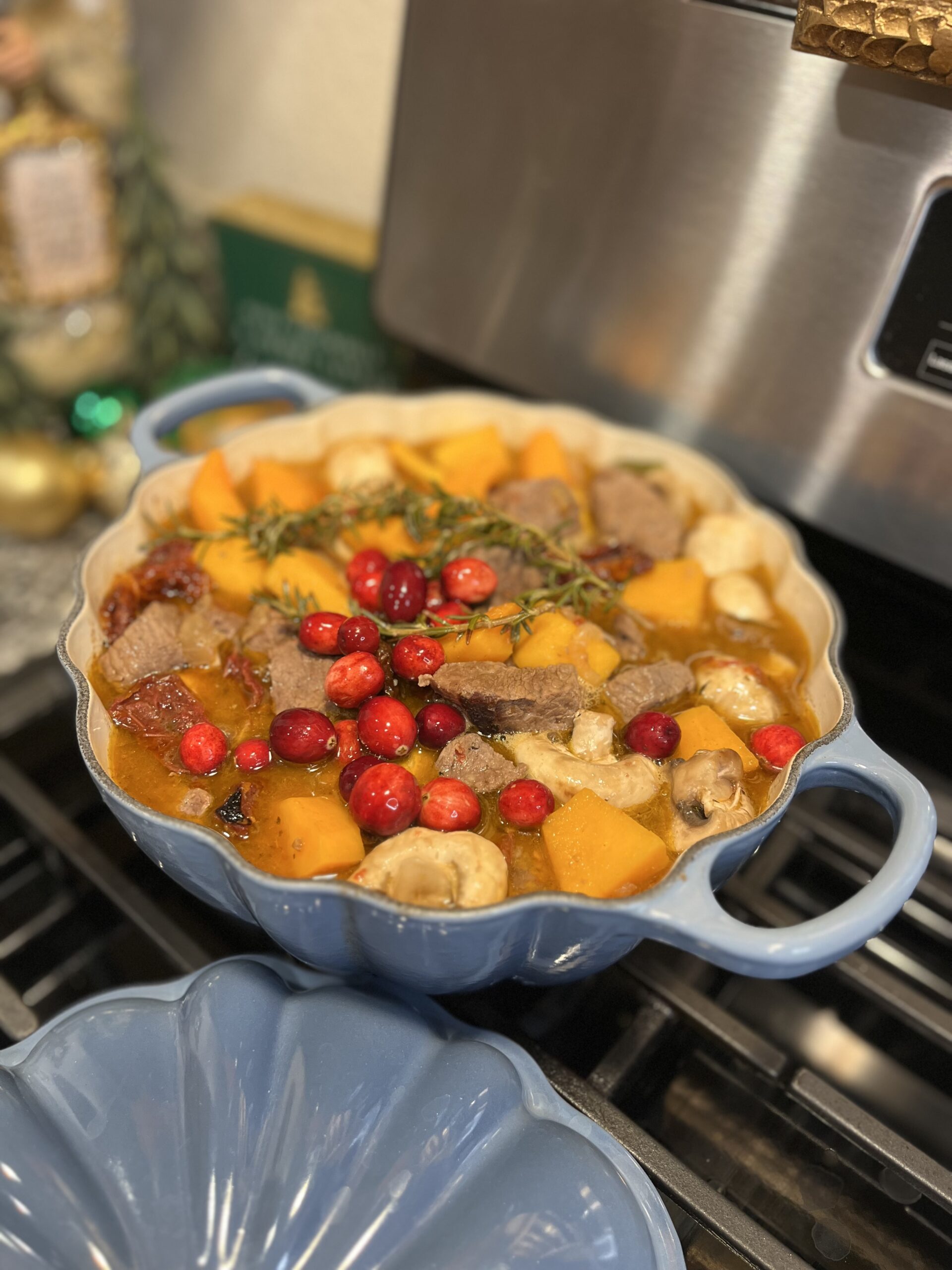 A Fancy Holiday Beef Stew – Cozy Christmas Dinner with Butternut Squash & Cranberries