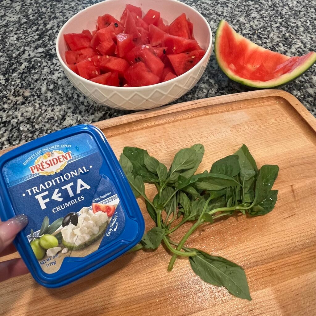 Watermelon Salad ingredients