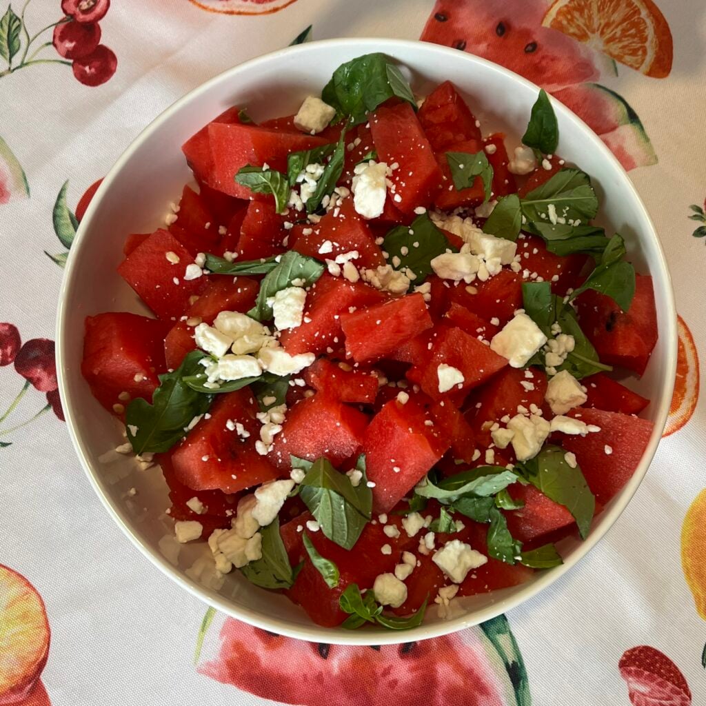 Fresh Watermelon Salad with Feta, Basil & Mint | The Best Summer Salad Recipe