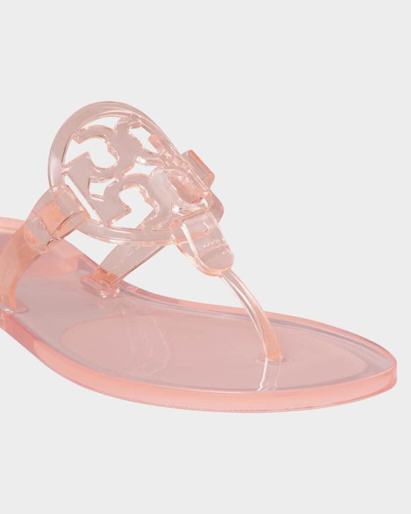 Tory Burch pink jelly flat sandals